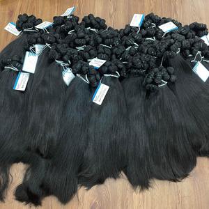 Black friday Sale 100% Extensions de cheveux Remy vietnamiens cheveux humains noirs droits naturels sans perte de stock prêt - Product Image 3