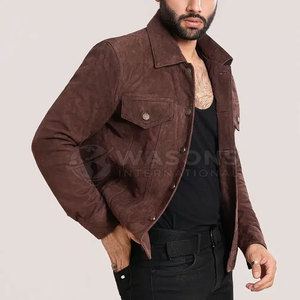 เสื้อแจ็คเก็ตทรัคเกอร์ผู้ชาย Low Moq ดีไซน์เนอร์คุณภาพสูง เสื้อแจ็คเก็ตทรัคเกอร์ผู้ชายสไตล์มินิมอล ผ้าเนื้อเรียบ สวมใส่สบาย รุ่นปี 2026 - Product Image 2