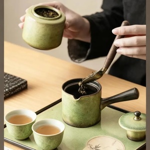 Tarro de Almacenamiento Esmaltado en Tonos Tierra con Tapa de Bambú, Acabado Liso, Organizador Moderno para Encimera, Elegante Contenedor para Despensa de Cocina - Product Image 5