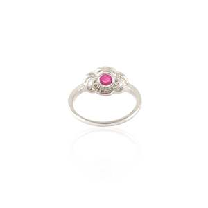 14K White <b>Gold</b> Ruby and Diamond Statement <b>Ring</b> - Product Image 5