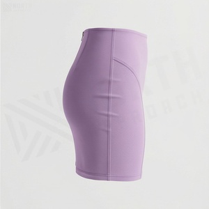 Jupe crayon mini taille haute pour femme, couleur unie, coupe ajustée, style minimaliste, toutes saisons, tissu en spandex et polyester - Product Image 3