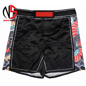 กางเกงมวยไทยคุณภาพพรีเมียมสำหรับผู้ชาย กางเกงมวย MMA สำหรับผู้ใหญ่ กางเกงมวยไทยปักโลโก้ด้านหน้า ระบายอากาศได้ดี แห้งเร็ว ปรับแต่งได้ รุ่นปี 2026 - Product Image 2