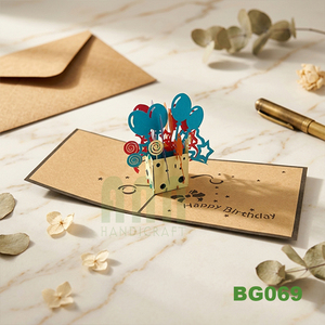Caja de Regalo con Invitaciones 3D Pop-Up para Fiestas de Cumpleaños Tradicionales, Tarjetas de Felicitación de Papel Hechas a Mano, Recuerdo para Año Nuevo y San Valentín - Product Image 2