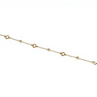 Bracelets de luxe ajustables à maillons en or massif 10K 14K 18K avec diamants de laboratoire taille ronde et moissanite pour l'amitié
