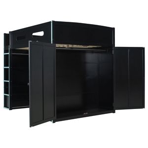 Cama Alta de Madera Tamaño Completo Color Azul Nube con Escritorio con Luz RGB, Armario y Amplio Espacio de Almacenamiento - Mesas de Juego (SKU Antiguo: LT000261AAC) - Product Image 5