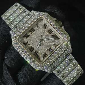 นาฬิกาเพชรโมอิสซาไนต์ VVS แบบ Iced Out ดีไซน์ทนทาน เหมาะสำหรับใช้ในชีวิตประจำวันและการเดินทางเพื่อธุรกิจ ราคาสุดคุ้ม - Product Image 1