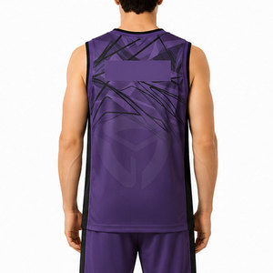 Maillot de basket-ball classique avec finition de tissu lisse, sans manches, personnalisable pour les clubs, les écoles et le basketball - Product Image 4
