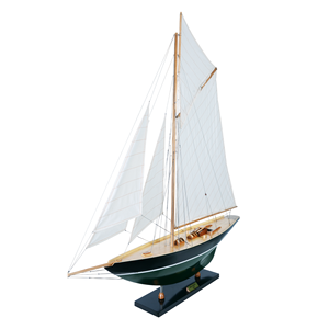 Modèle de voilier de luxe artisanal en bois écologique, peint à la main, grand format, décoration nautique de table - Product Image 2