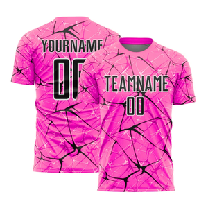 Maillot de football rouge respirant en maille, personnalisable avec numéro, pour équipe, impression par sublimation, col rond, manches courtes, vente chaude - Product Image 5