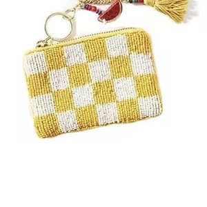 Handmade <b>Beaded</b> Coin Purse with Unique Zipper Closure Sequined Decoration & Tassel Leopard - Product Image 6