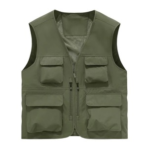 Gilet utilitaire léger multi-poches pour homme, sans manches, pour la pêche en plein air, printemps-automne - Product Image 2