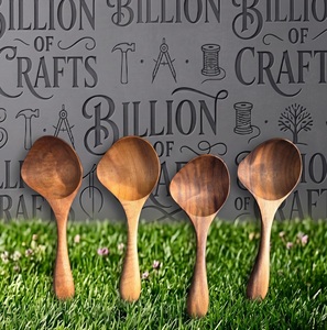 Cuillères de service en bois, design minimaliste, fabrication durable pour une utilisation en cuisine - Product Image 1