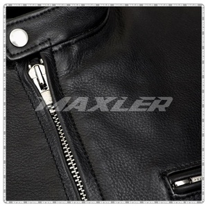 Chaqueta de motociclista de cuero aprobada por la CE para hombre, elegante chaqueta de motorista, chaqueta de montar de cuero duradera con tela de alta calidad - Product Image 4
