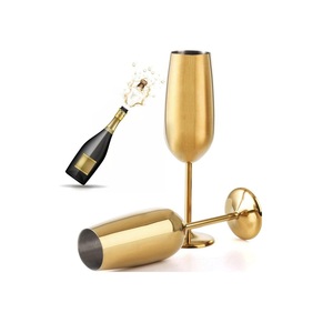 Copas de Vino Doradas Irrompibles de Gran Capacidad, Acero Inoxidable Mate, Diseño Moderno, Copas para Vino Tinto para Fiestas - Product Image 2