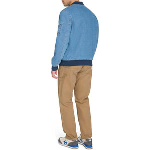 Chaqueta Bomber MA-1 Vintage para Hombre, de Mezclilla, Acolchada, Transpirable, con Cierre de Botones de Cuerno - Product Image 5