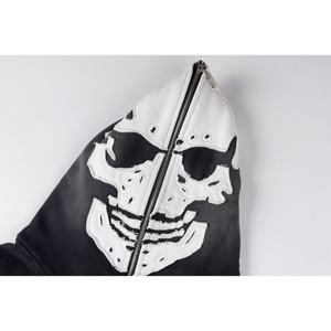 Sudadera con capucha informal holgada de 450 g con estampado de calavera y diseño de jarabe para la tos, estilo urbano, para hombre, venta al por mayor - Product Image 2