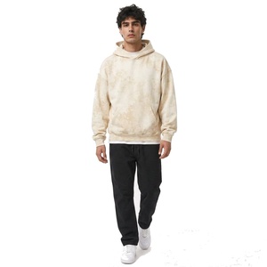 Sudadera con Capucha para Hombre, Estilo Acid Wash, de Algodón y Felpa, Oversize, Estilo Urbano, con Acabado Vintage Desgastado y Diseño Gráfico de Marca - Product Image 3
