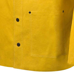 Veste de soudeur en cuir de vachette ignifuge, résistante à la chaleur, avec coutures soudées - Product Image 4