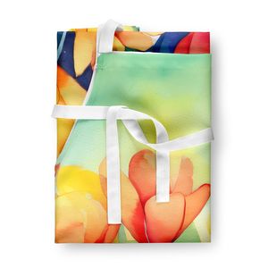 Tablier multicolore grand unisexe adulte pour femmes et hommes Freesias en aquarelle pour cuisine, pâtisserie, jardinage style serveur - Product Image 3