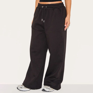 Manufacture Full Sleeve Daily Women's 2 Piece <b>Knitted</b> <b>Set</b> V Neck Cardigan Long Pants Solid Black Casual Loose Fit All Seasons - Product Image 5