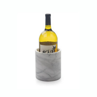 Refroidisseur à vin et support multi-usages en marbre naturel de Taïwan, garde les bouteilles au frais, sert également de rangement pour ustensiles et d'organisateur pour la cuisine