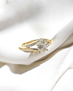 IGI/GIA Lab Grown Cut Diamond Vintage 14K Anillo de boda/compromiso amarillo Unisex Oro blanco fino para fiesta de aniversario-Worthy - Product Image 2