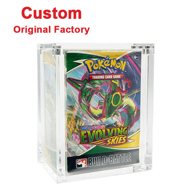 Factory Custom UV Protection Magnetic Acrylic Display Protector Case for Booster Bundle & Build Battle Kit