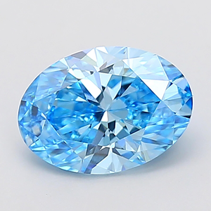 Diamante azul de corte ovalado cultivado en laboratorio para la fabricación de joyas. - Product Image 1
