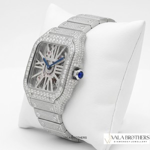 Reloj de Lujo Mossinate de Acero Inoxidable Plateado en Oferta, con Brillantes Diamantes y Diseño Resistente al Agua - Product Image 2