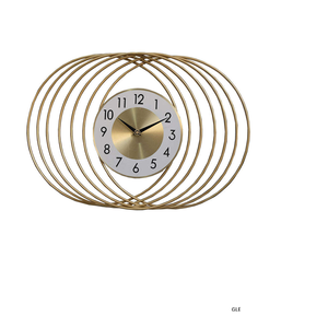 Super selling antique golden finished <b>wall</b> <b>clock</b> sleek metal reflects light beautifully enhancing the visual depth of your <b>wall</b> - Product Image 5