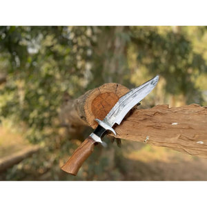 Nuevo Cuchillo Bowie de Supervivencia J2 de Acero Forjado a Mano de 15 Pulgadas con Acabado Pulido, Mango de Madera de Nogal, Cuchillo de Caza Personalizado - Product Image 1