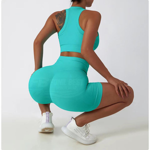 Ensemble de sport et de fitness sexy pour la course et le yoga, taille haute, anti-choc, sans couture, résistant et solide - Product Image 4