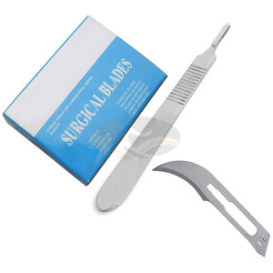 Box 100 Pieces Stainless Steel Scalpel Blade Sterile #12 Free Handle Surgical <b>Precision</b> Disposable Medical Cutting <b>Tools</b> - Product Image 1