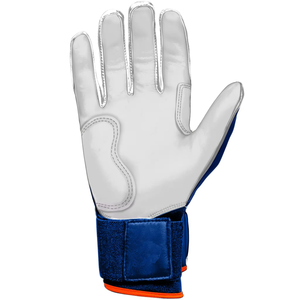 Gants de frappe en cuir bleu avec paume rembourrée et fermeture auto-agrippante pour les joueurs compétitifs, avec design en maille légère - Product Image 4