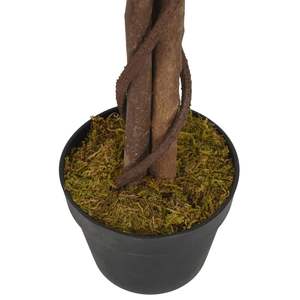 Arbre artificiel Ficus extra-haut avec troncs en bois vert - Product Image 4
