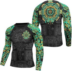 T-shirt de compression pour homme à manches longues, haut de sport pour la gym et le fitness, sous-vêtement technique anti-UV, écologique, séchage rapide, ajusté pour l'entraînement - Product Image 1