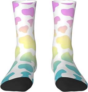 Chaussettes en coton et fibre de bambou imprimées par sublimation antibactériennes personnalisées de qualité supérieure, commandes en gros bienvenues - Product Image 6