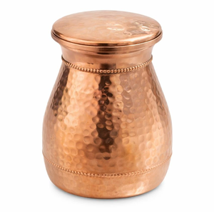 Elegante Tarro Clásico de Cobre Martillado en Forma de Pera con Tapa Abatible, Contenedor Hermético para Alimentos, Disponible al por Mayor - Product Image 1