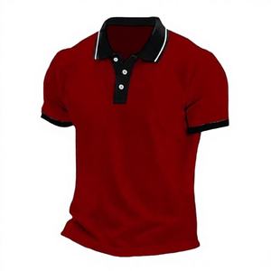เสื้อโปโลผู้ชายไซส์ใหญ่คุณภาพสูง แห้งเร็ว ผลิตจากผ้าฝ้าย 100% น้ำหนักเบา คอตั้ง แขนสั้น รับสกรีนโลโก้ - Product Image 1