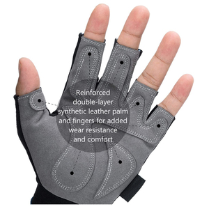 Breathable Comfortable Winter Sports Non-Slip Waterproof UV Protection Lace-up <b>Foam</b> <b>Padded</b> Hand Protection Men Women Half Finger - Product Image 5