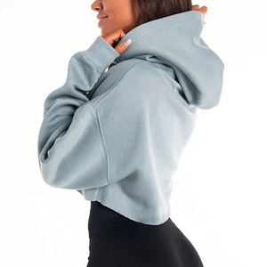 Sweat à capuche surdimensionné personnalisé pour femmes 55% coton 45% Spandex Style épaule tombante pour la saison d'automne - Product Image 4