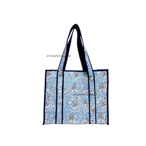 Bolsos Tote Hechos a Mano con Estampado Jaipuri, Ecológicos, con Bolsillos de Diseño Personalizado, Acolchados, para la Playa o Compras, con Forro Gigham para Mujer - Product Image 3