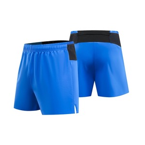 Shorts de course décontractés légers à taille élastique avec poches en mesh pour hommes, personnalisables avec logo, séchage rapide, pour marathon, ouverture latérale, 100% coton - Product Image 2