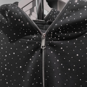 Custom Winter Streetwear <b>Punk</b> Vintage Solid Breathable High Quality Hoodie <b>Jacket</b> Cotton Denim Oversize - Product Image 4