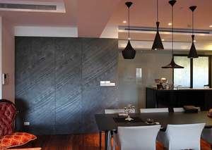 Panel de Pared Interior/Exterior Moderno 100% Ecológico de 1-1.5cm de Grosor, Verde Deoli, Pizarra Normal, Bloque de Chapa 100% Natural, CE - Product Image 4