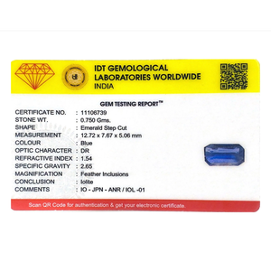 พลอยไอโอไลต์ทรงสามเหลี่ยม 3.75 กะรัต สำหรับเครื่องประดับชั้นดี - Product Image 4
