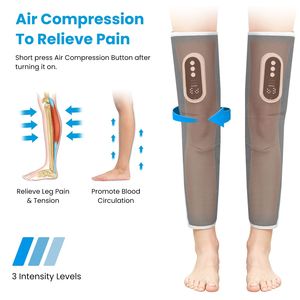 Massaggiatore per Gambe Senza Fili con Calore, 3 Modalità, Compressione d'Aria Regolabile, Fascia per Cosce, Ginocchia e Polpacci, Allevia il Dolore a Vita, Fianchi e Ginocchia - Product Image 2