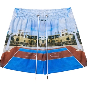 Shorts de sport pour homme en mesh vert camouflage, imprimé par sublimation, séchage rapide, pour la gym, la course à pied et les loisirs. - Product Image 4