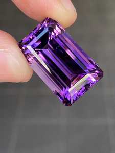 Aigue-marine naturelle taillée en octogone, pierre précieuse violette, qualité excellente, rare, avec expertise tierce pour la fabrication de bijoux - Product Image 3