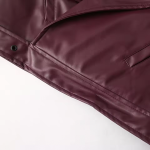 Chaqueta de Cuero de Cordero para Mujer, Otoño 2026, Nueva Moda, Estilo Vintage, Manga Larga, Ropa Exterior Femenina - Product Image 3